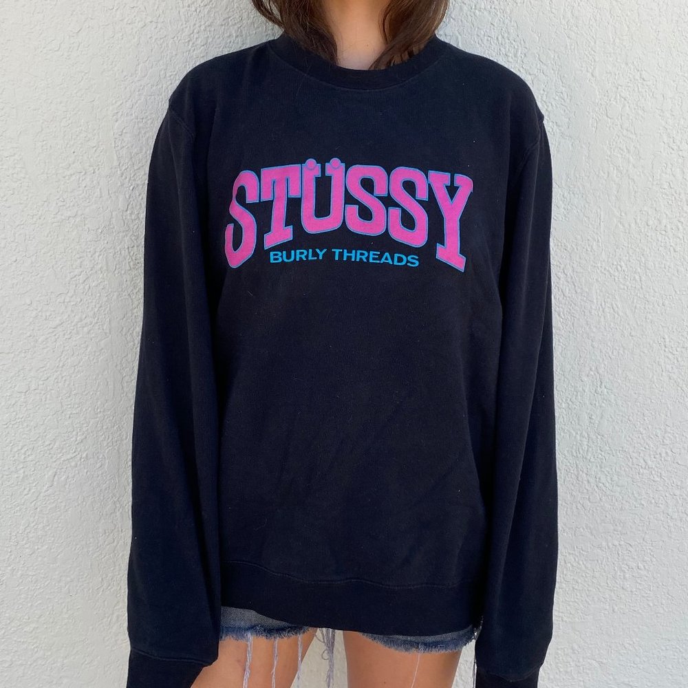 Stussy Vintage Crew Sweater (Burly Threads)